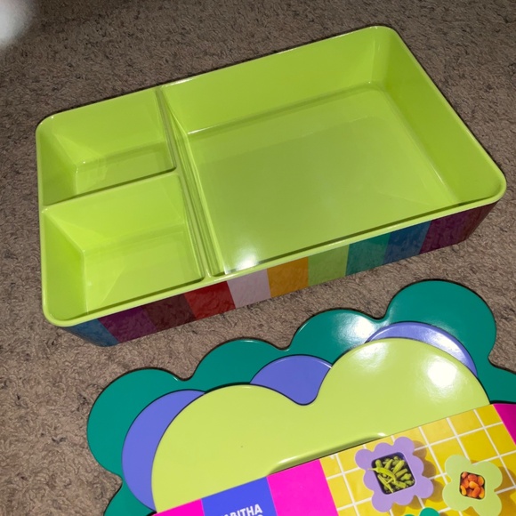 2PC-Bundle: Tabitha Brown Snack Trays 1-1PC Snack Tray And 1-3PC Snack Tray Set - Picture 4 of 14